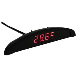 Digital Thermometer + voltmeter + clock with red leds, lighter / cigarette socket connection, for auto, type T3